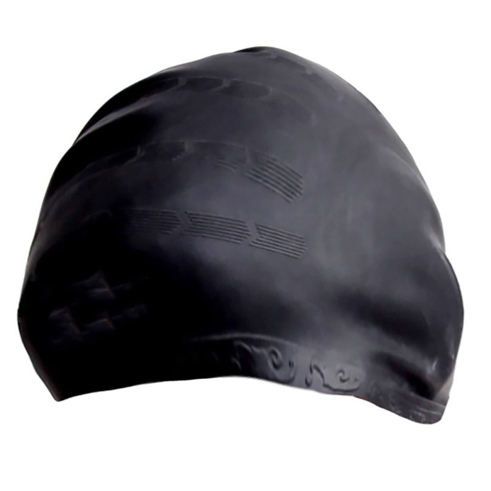 Gorro de natación para adultos, de silicona, para hombres y mujeres, de pelo largo, impermeable, para deportes de oído, de silicona, de alta elasticidad, para bucear (3)