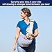 Timetuu Pet Sling Carrier for Small Dogs or Cats: Reversible Hands-Free Puppy Tote Bag with Adjustable Strap, Pocket and Bonus Carry Bag, Up to 12 Lbs (Grey Old Version)