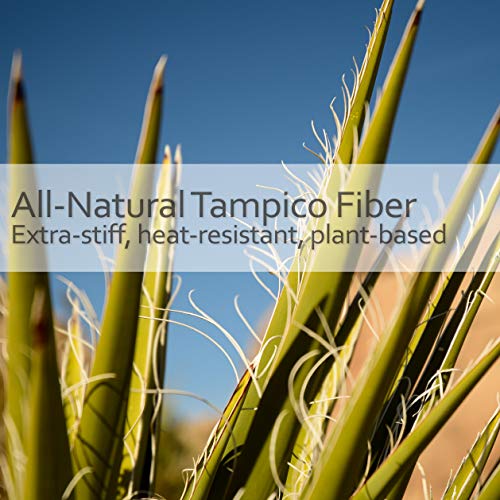 Image of Redecker Dish Brush, Tampico Fiber, Curved Handle - Wrap-Around Bristles for Full Coverage Cleaning, Made in Germany