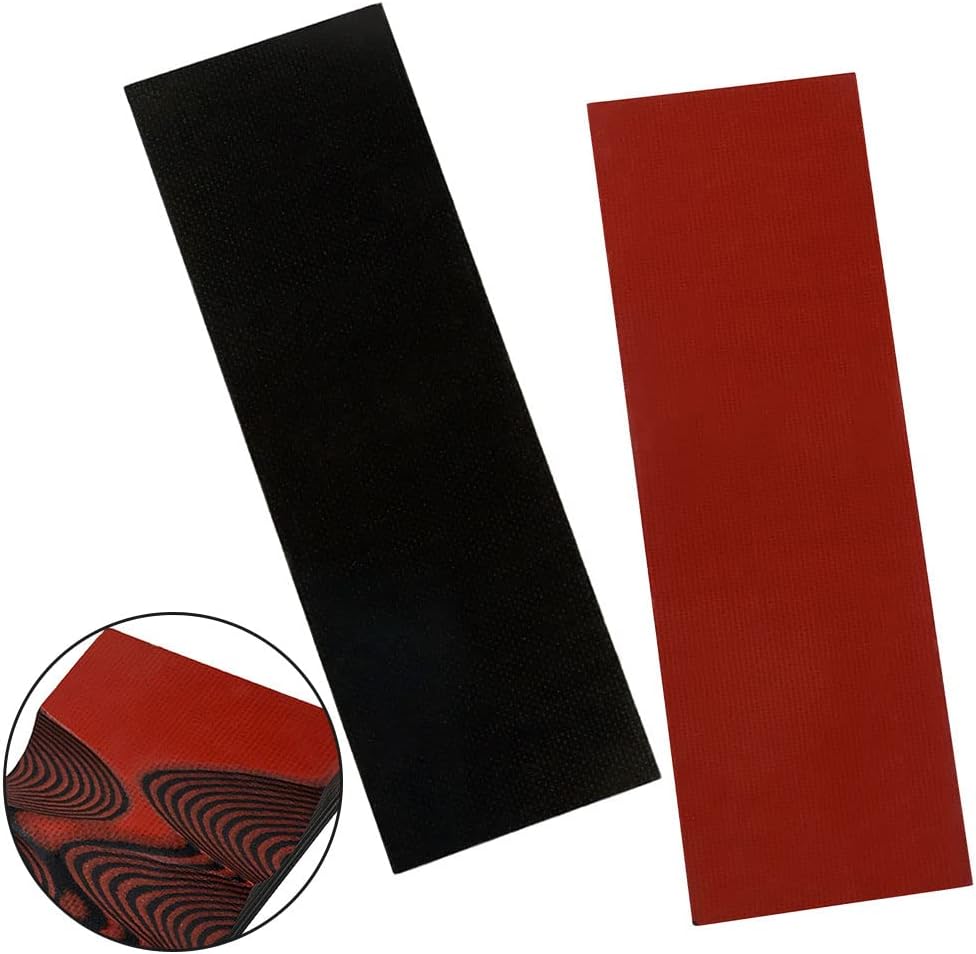 Cool Hand 2 pcs G10 Knife Handle Scales Slabs Custom DIY Tool Material for Knives Making Blanks Blades, Red/Black, KHM-G10-6