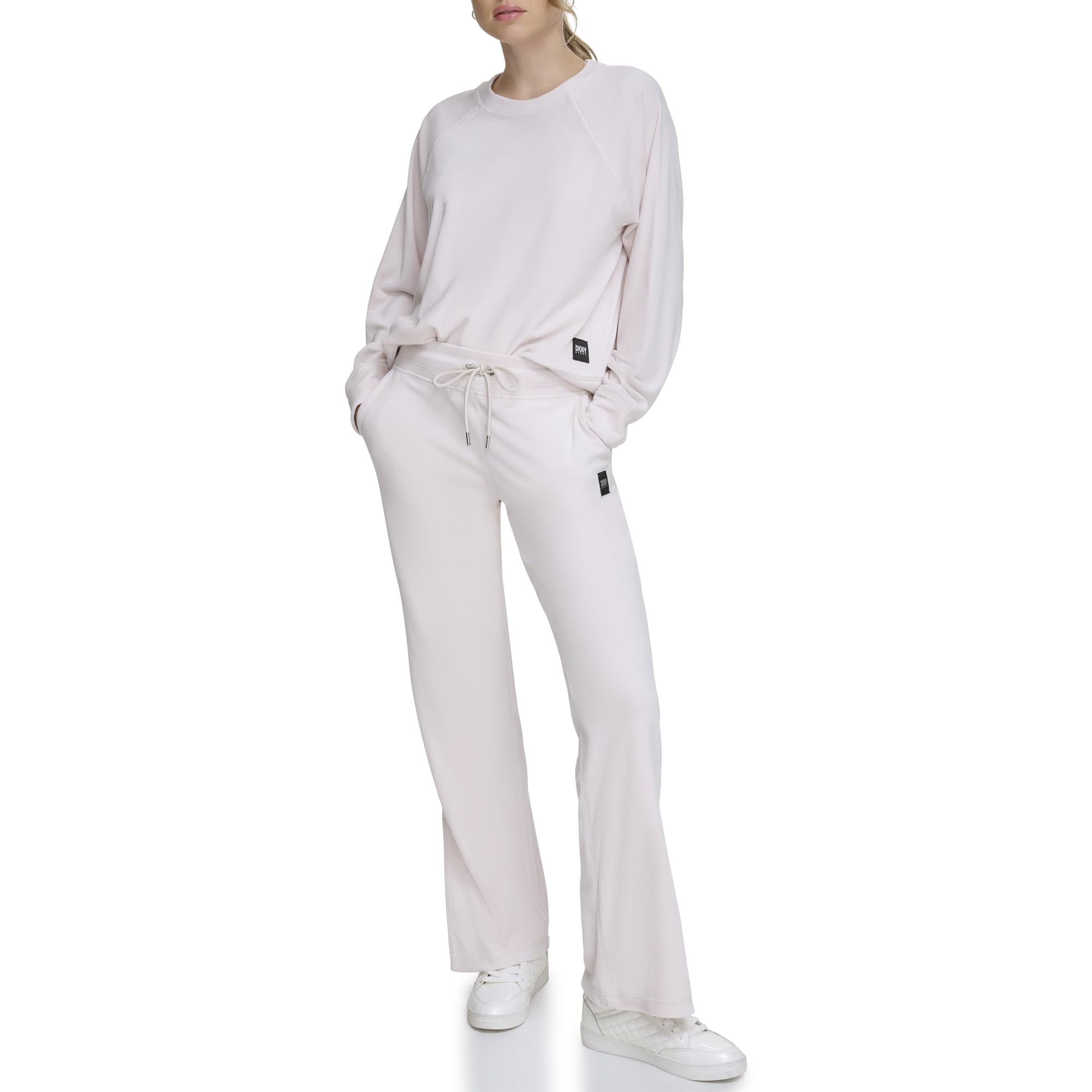 DKNY Platinum Velour Track Jogger Pantaloni Sportivi Donna