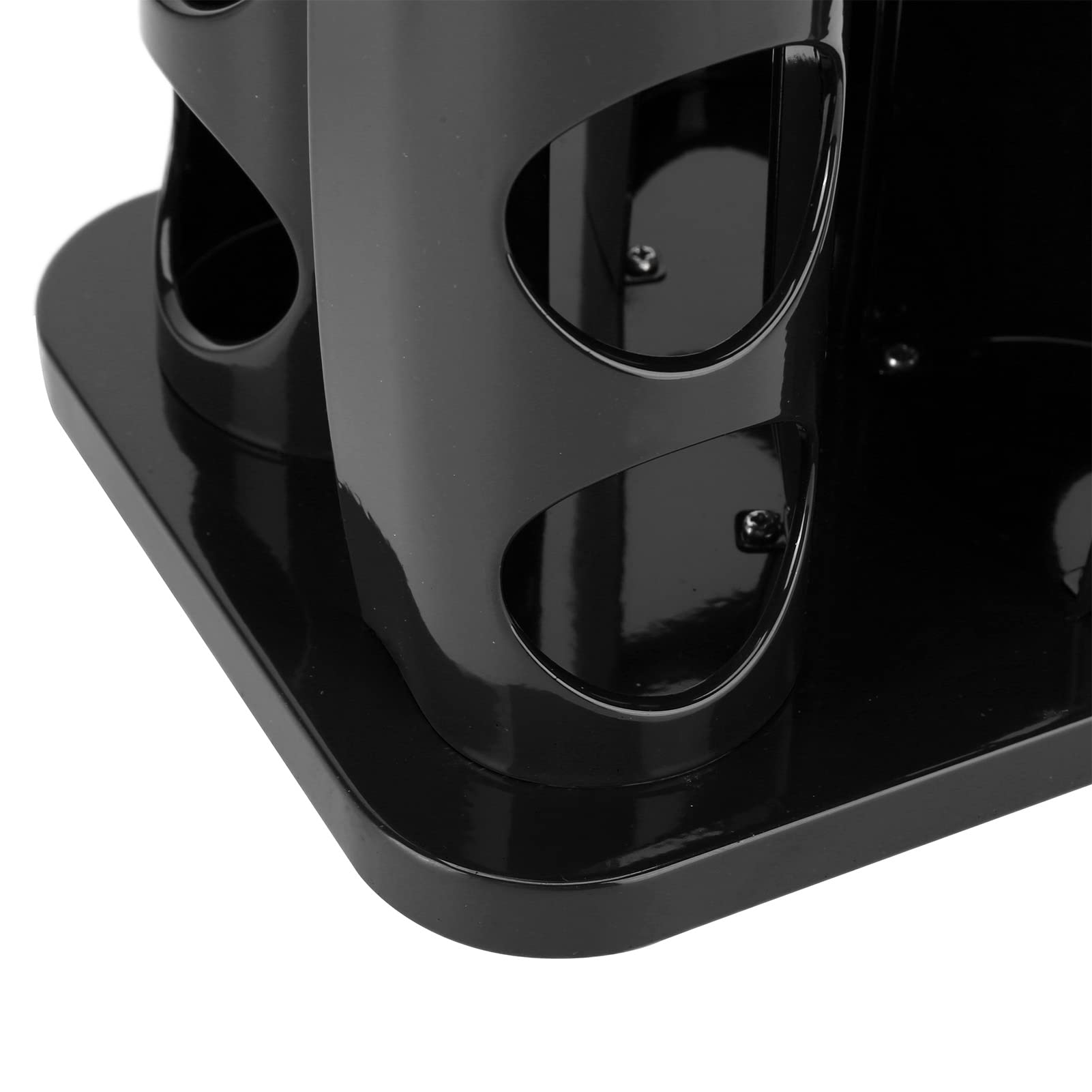 Estante giratorio para especias de acero inoxidable, organizador giratorio para tarros de especias y condimentos, para almacenamiento en encimera de cocina, duradero y elegante (J13436BLK[12] negro)
