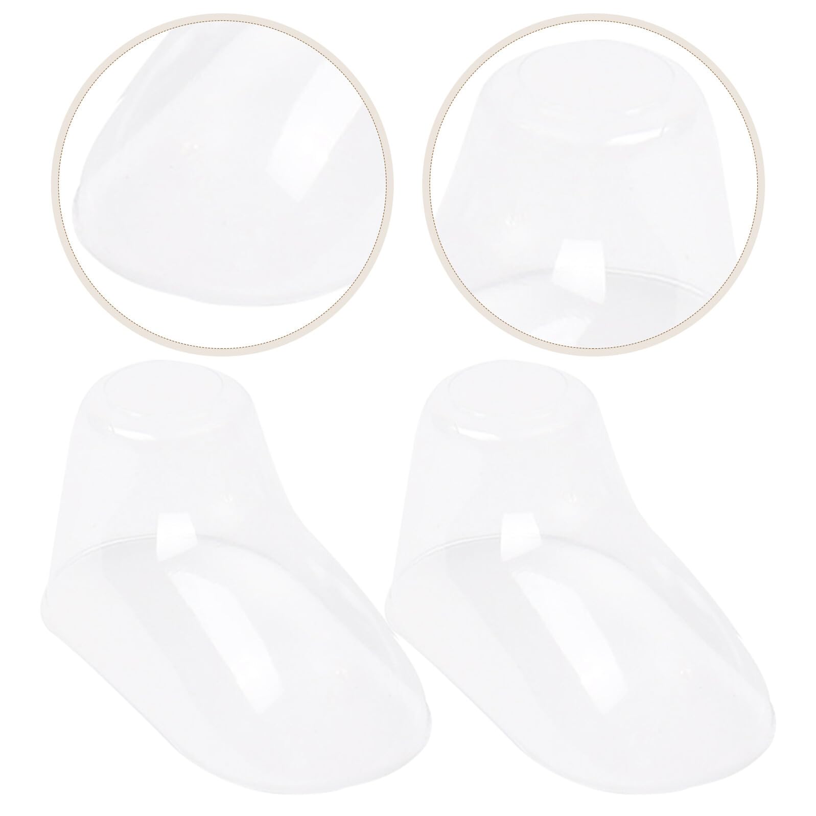 Kunststoff Babyfußform Schuhständer Transparent 9cm Display Halter Für Kleinkinder Schuhe Verformungsschutz Für Babysocken Und Schuhformpflege