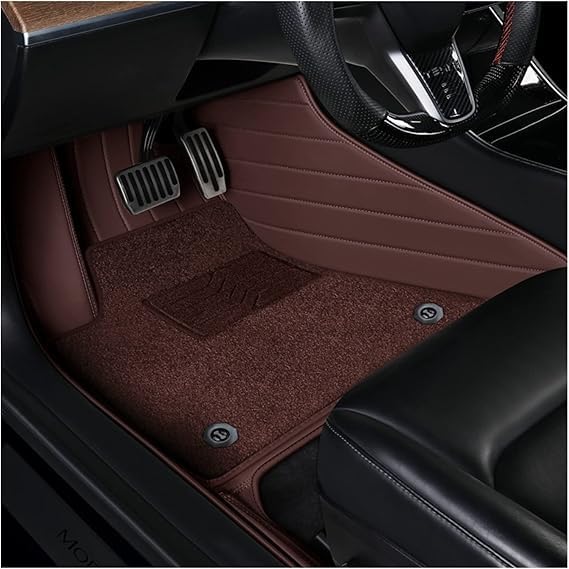 Image of NEXTA 9D Premium Custom Fitted Car Tray Mats Compatible with VinFast VF MPV 7-7 Seater (All 3 Rows) (Coffee)