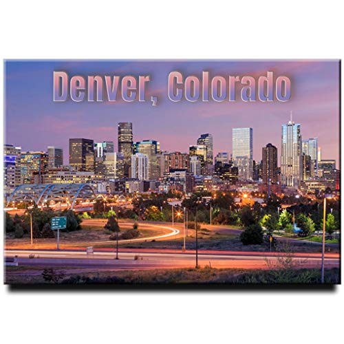 Imán de nevera Denver Colorado souvenir miniatura 1