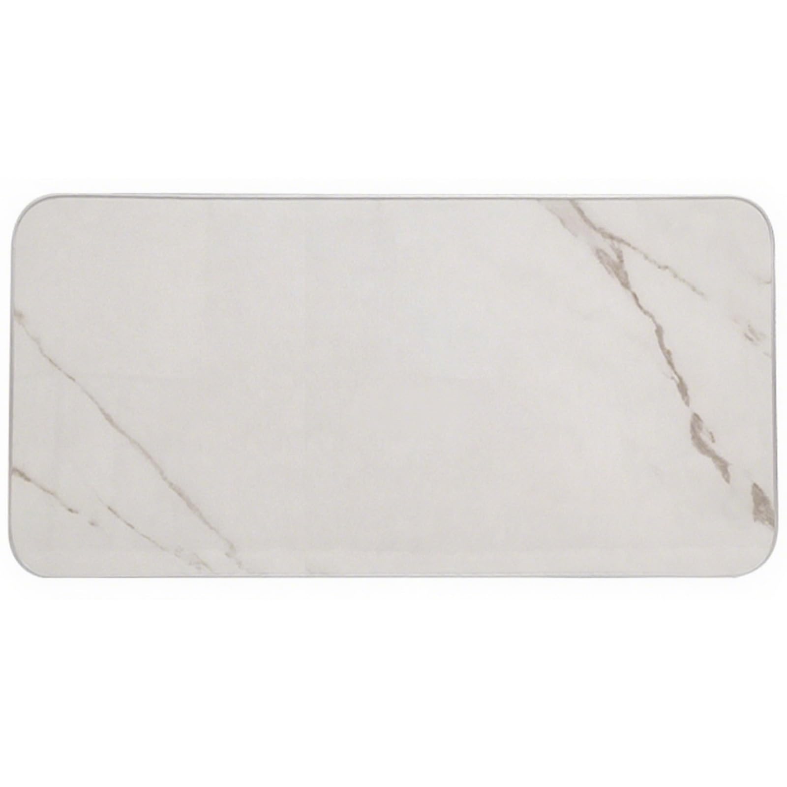 Plateau de Table Rectangulaire pour Camping-Car, Plan de Travail Bois avec 2 Porte-Gobelets, Facile à Installer, Yachts et Remorques(White,40x80cm/15.7x31.4in)