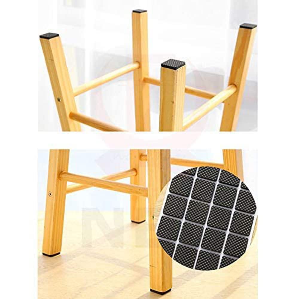 Prostuff.in Furniture Silicone Protection Cover || Square Shaped Furniture Floor Scratch Protection for Sofa, Office Chair, Table Balance Pad Noise Insulation Pad Floor 1.8 CM Black Color, 32 Pcs 2