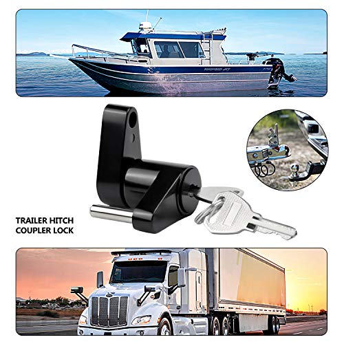 Cenipar Black Trailer Tongue Coupler Lock Pin,Dia 1/4 Inch, 3/4 Inch Span,Security Full Protection Towing Power Hauling,Used For Trailer Boat Rv Truck Car's Coupler(Pack Of One) #TOP6