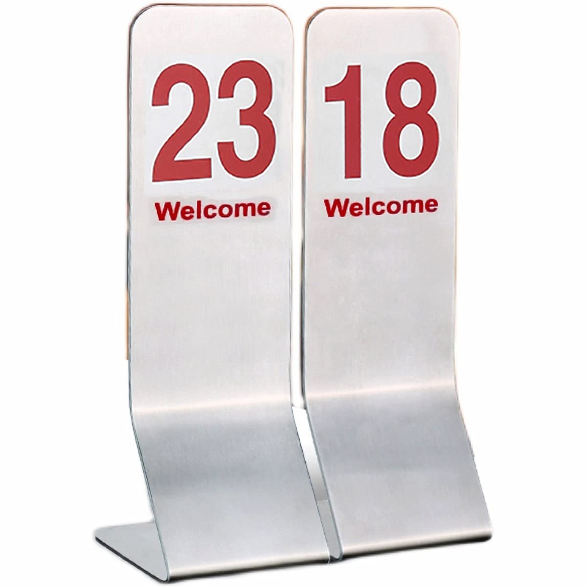 GTHTUHFD Stainless Steel Table Numbers 1-25,7X2.4 Inch Place Cards For Weddings,Table Numbers For Restaurant Cbar Seating,Birthday Anniversary Events Party/Red/1 To 25,Red-1 to 50