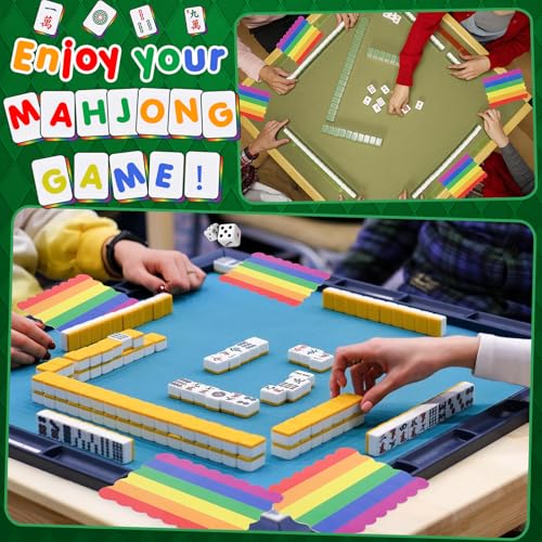 Outus 4 Pzs Mezclador de Cartas Mahjong Arcoíris PVC miniatura 5