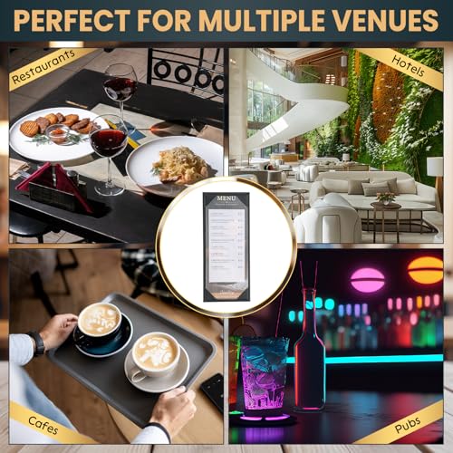 10 pack 1 view menu holder menu covers 42534 x 1134  10 pack black leather menu sleeves book style for restaurant coffee bars wine list 1 view 10 pack