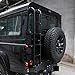 Car Rear Tail Door Tailgate Roof Ladder Climbing Exterior Accessories Aluminum Alloy Black Compatible For Land Rover Defender 2004-2019
