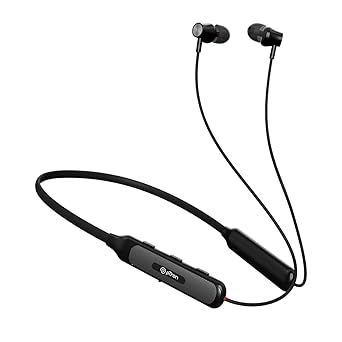 pTron Newly Launched Tangent Evolve with 34Hrs Playtime, HD Mic, Pristine Sound, Bluetooth V5.3 with Dual-Device Pairing Wireless in Ear Neckband, Voice Assistant, Type-C Fast Charging & IPX4 (Black) - image, photos