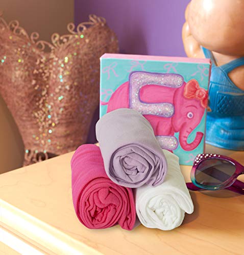 Mallary Girls Microfiber Tights 3-Pack Multiple Colors, Totally Pink, 6-Apr4