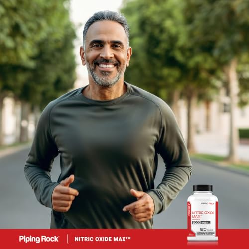 Image of Piping Rock Nitric Oxide Supplement | 3000mg | 120 Capsules | Precursor for Men and Women | Max Blend with L Arginine and L Citrulline | Non-GMO, Gluten Free