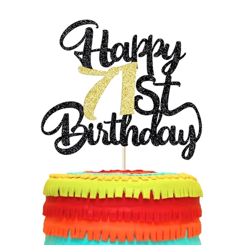 Image of Klionjor 71st Happy Birthday cake topper happy birthday cake decoration 71st birthday party decoration gift plugin
