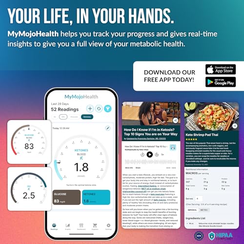 image for KETO-MOJO GK+ Bluetooth Glucose & Ketone Testing Kit + Free APP for Ke