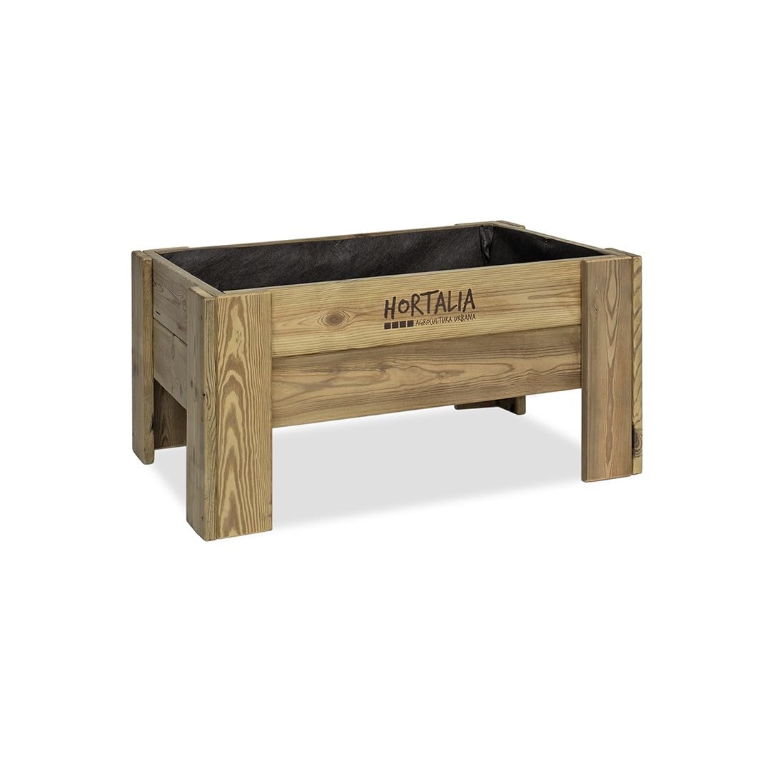 Hortalia Huerto Urbano - Jardinera de Madera Mesa de Cultivo - Protección Autoclave Nivel IV - Gardenbrico (M40)