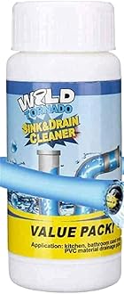 Mahek Store Powerful Drain Blockage Sink Cleaner Powder, Drain Cleaner Automatic Toilet Cleaner & Clog, Blockage Cleaner, Unclogs and (Pack of 2 Each 110 G)