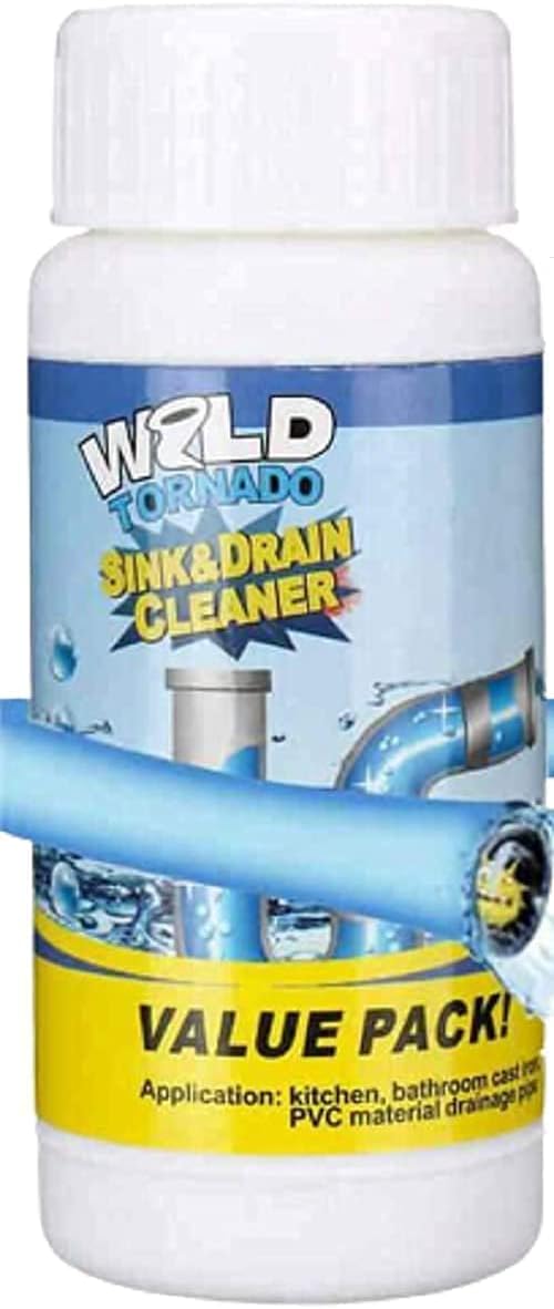 Mahek Store Powerful Drain Blockage Sink Cleaner Powder, Drain Cleaner Automatic Toilet Cleaner & Clog, Blockage Cleaner, Unclogs and (Pack of 2 Each 110 G)