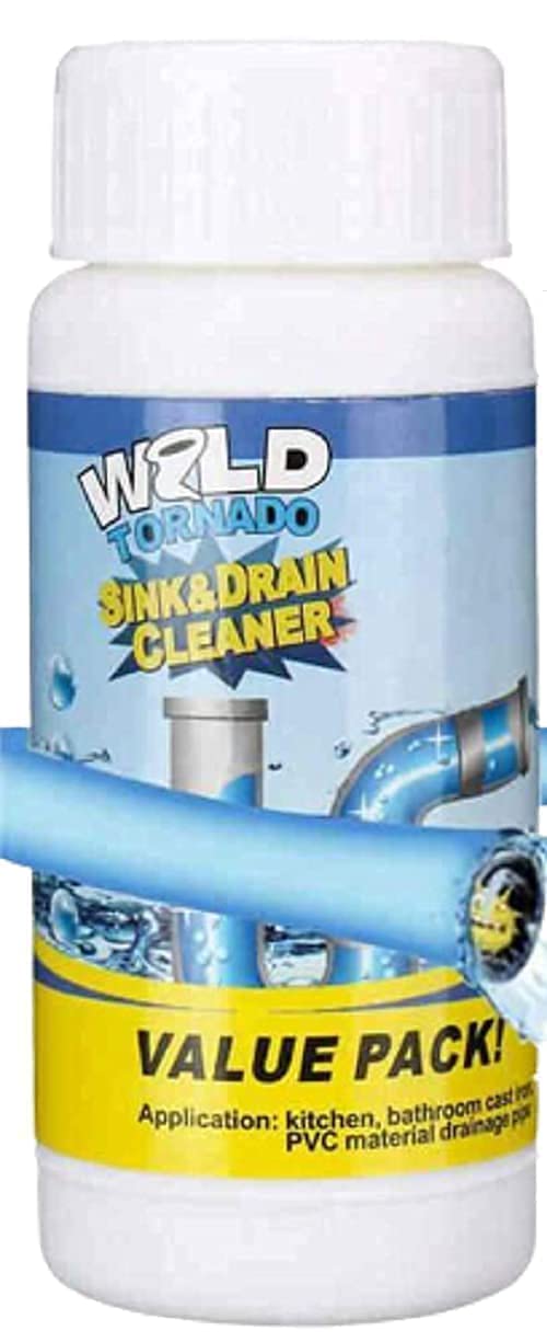 Mahek Store Powerful Drain Blockage Sink Cleaner Powder, Drain Cleaner Automatic Toilet Cleaner & Clog, Blockage Cleaner, Unclogs and (Pack of 2 Each 110 G)