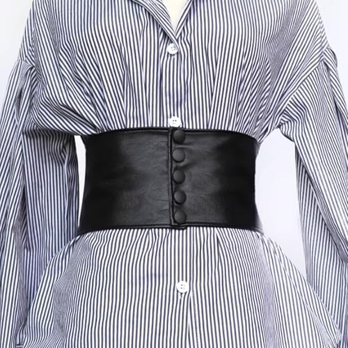 Retro Waist Elastic Wide Black Belt Fashionable Shirt Waist Belt Decorative Corset Belt for Women Decoration3