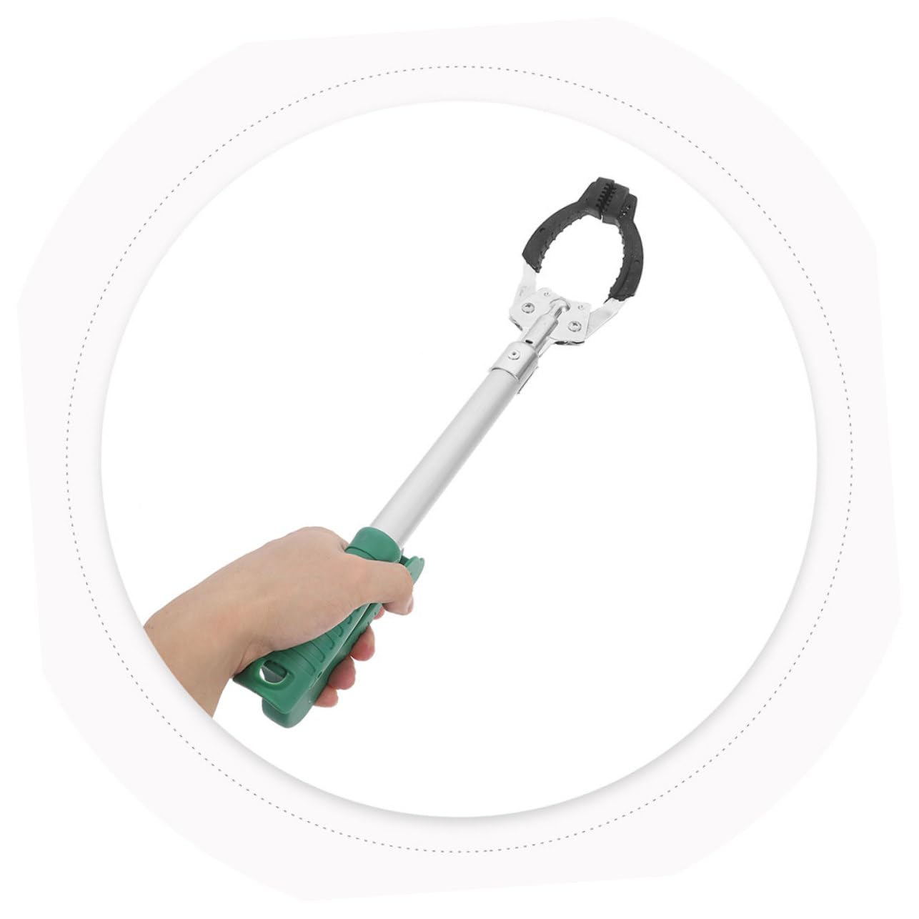 Mikinona 2 Stück Müllgreifer Greifzange 40cm Kunststoff Langarmgreifer mit Ergonomischem Griff für Senioren Müllaufnahme Haushalt Müllsammler