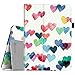Fintie iPad 9.7 2018/2017, iPad Air 2, iPad Air Case - [Corner Protection] Premium Vegan Leather Folio Stand Cover, Auto Wake/Sleep for Apple iPad 6th / 5th Gen, iPad Air 1/2, Raining Hearts