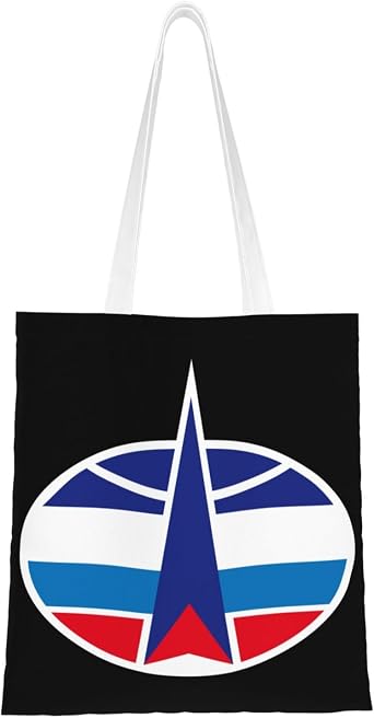 The Russian Federation Space Troops Collar Insignia Tote Bag for Women Canvas Tote Bags Reusable Shopping Bags Use For Shopping The Tote Bag,Grocery Bags,DIY Gift Bags
