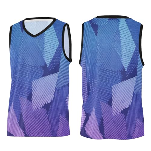 Maillot de basket-ball durable de qualité supérieure style diamant bleu - 2