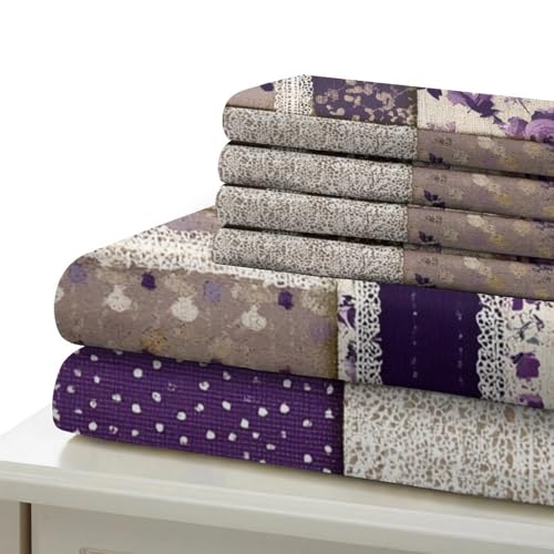 Parure de lit matelassée avec housse de couette imprimée en 3D patchwork - 7