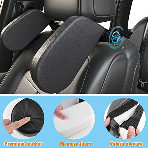 Image of Upgraded Car Headrest Pillow, Head Support Neck Pillows, Only Suitable for Car Seat Headrest with Poles, Roadpal Adjustable Sleeping Headrest for Kids Adults Travel