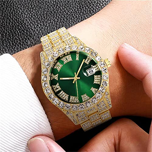 Senrud A66688 Men'S Diamond Watch Fashion Crystal Rhinestone Quartz Analog Watch Iced-Out Bracelet Wrist Watch thumb #1