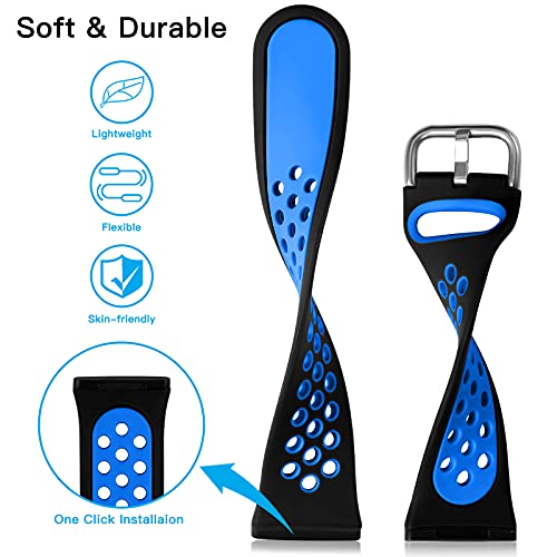 Correas deportivas de silicona impermeables para Fitbit Versa y Sense, 3 unidades miniatura 5