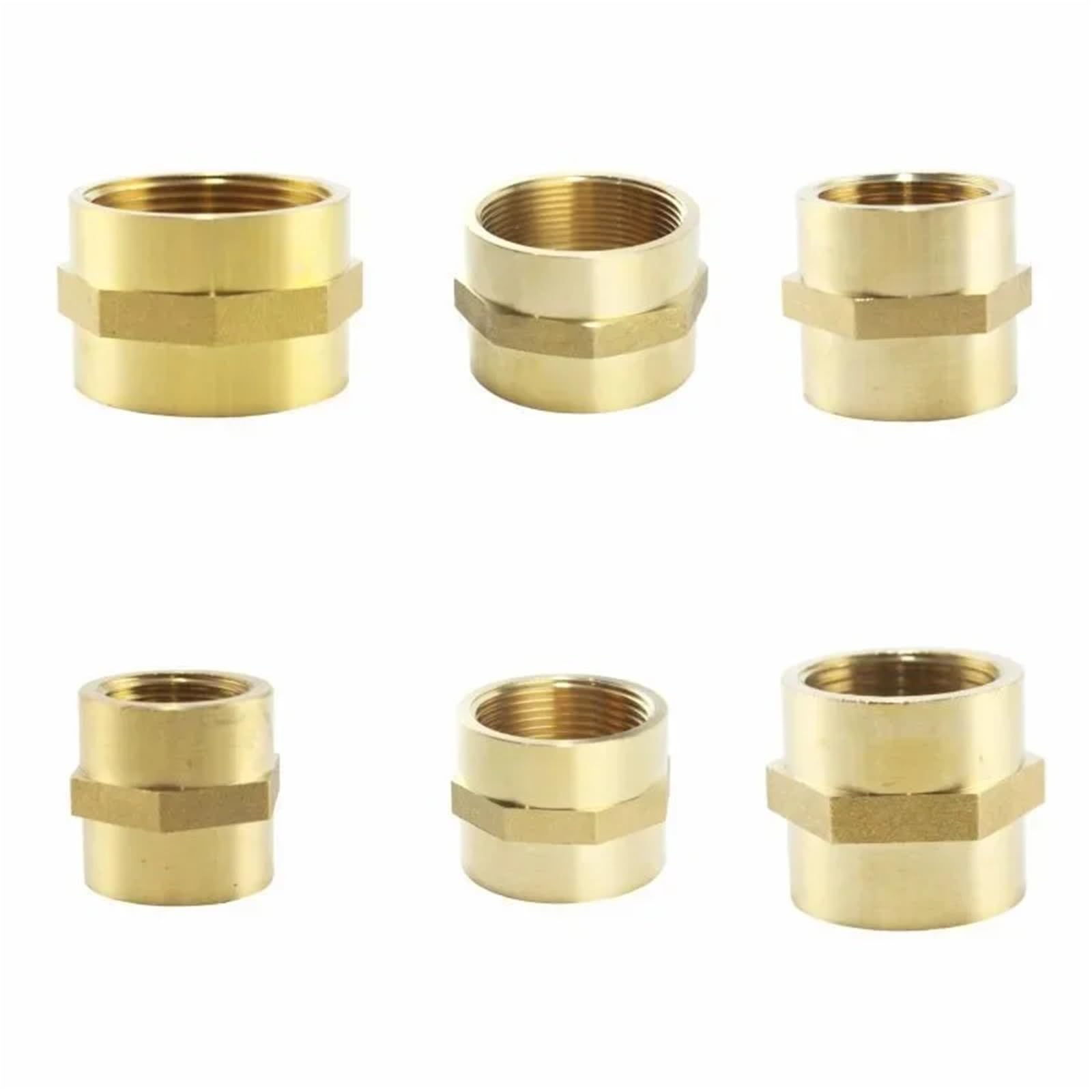 Accesorio de tubería de latón con rosca hembra de 1/2", 3/4", 1", 1-1/2" y 2", manguera de cobre, acoplamiento hexagonal, conector rápido for agua, combustible y gas (1 unidad)(2")