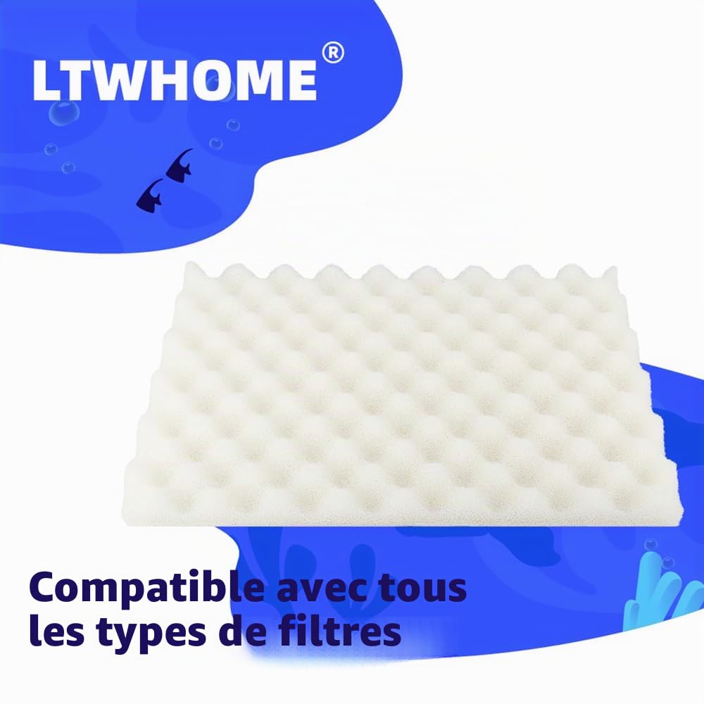 43 x 28 cm Mousses Filtrantes de Rechange Convient pour Filtre de Bassin Épaisse, Moyenne et Fine Petites (Paquet 3 Ensembles)