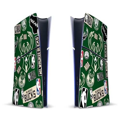 Skin Milwaukee Bucks PS5 Slim Vinyle Collage Haute Résistance sans Bulle