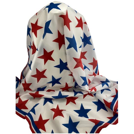 Yellowstone Freedom Cowboy Wild Rag 10% Silk Scarf Bandana Stars USA2