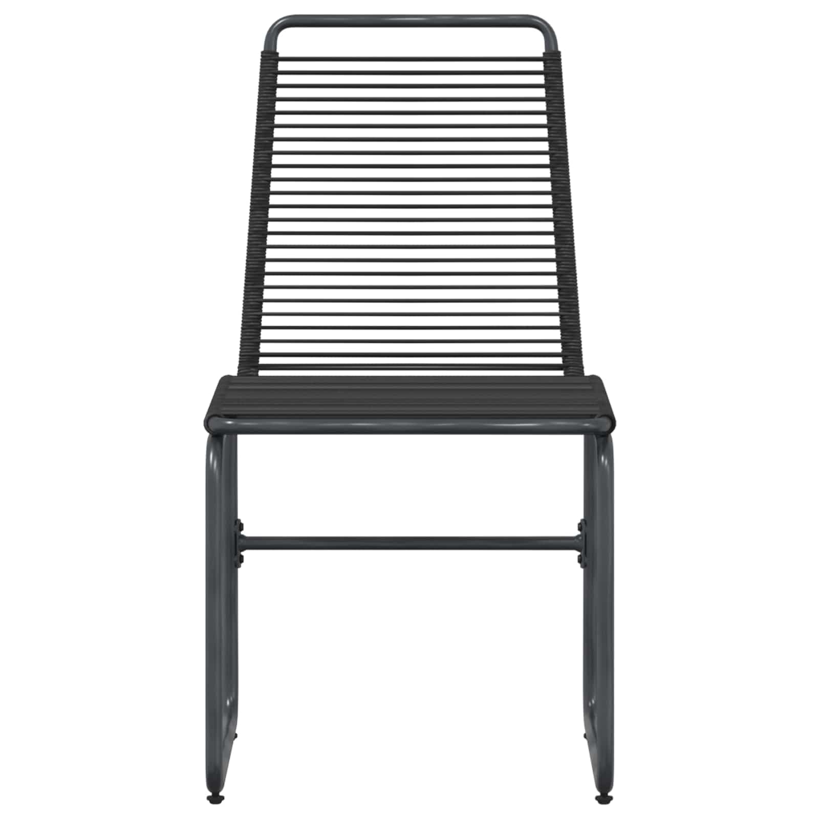 vidaXL Krzesła ogrodowe 2 szt. Czarny rattan