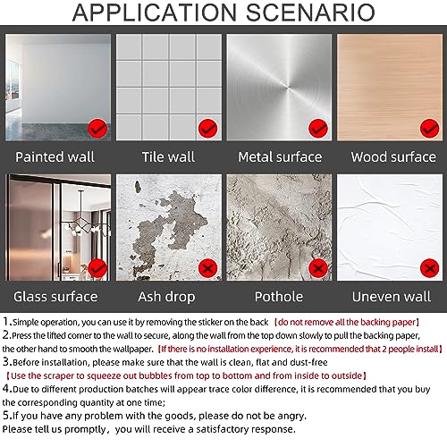 Image of practicalWs 23.6 in x 118 in Dark Grey Wall Paper Peel and Stick Wallpaper