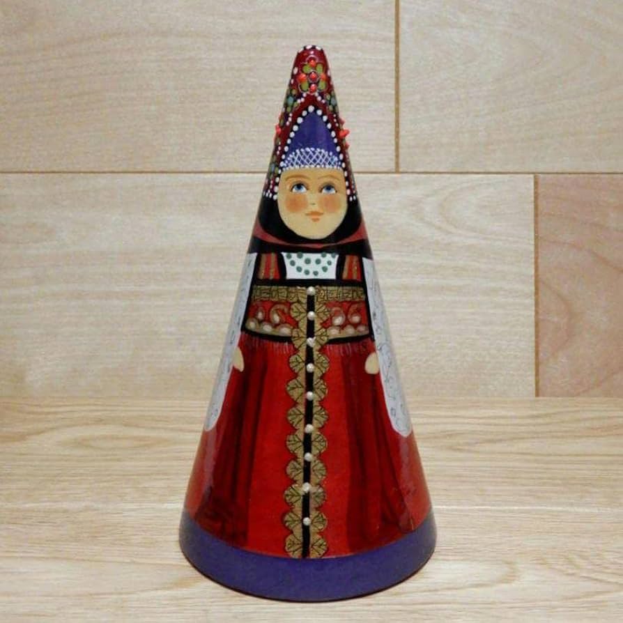 ロシア雑貨☆伝統衣装マトリョーシカ(8P)H20cm 赤いキャラコ タチアナ作 ロシア雑貨☆伝統衣装マトリョーシカ(8P)H20cm 赤いキャラコ タチアナ作