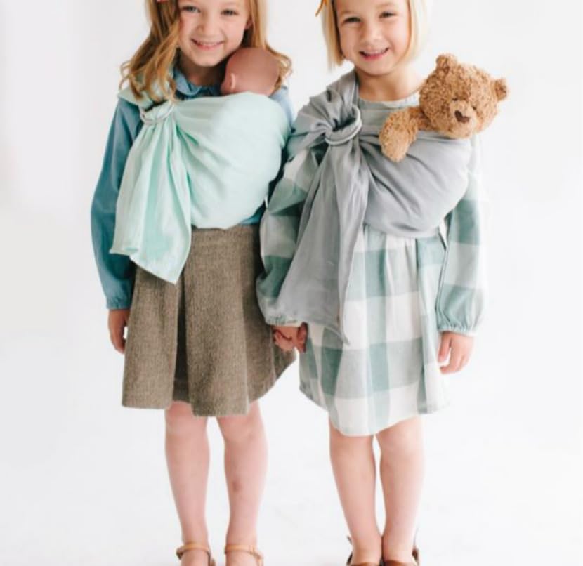 Miniatura 3 de Portabebés para niños pequeños con arnés delantero y trasero, largo de 59.1 in (mariposa)