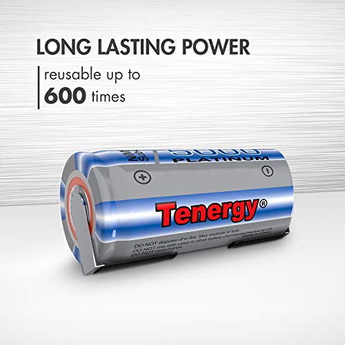 Tenergy Nimh Subc 5000Mah Flat Top Rechargeable Battery (With Tabs) - 10 Pack #TOP4