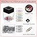 PATIKIL Magnetic Paper Clip Holder Dispenser, 2Pcs Large Capacity Paper Clip Organizers with Magnetic Top for Desk Supplies, Office, Classroom, Home, Black/White(36Pcs, Multicolor Clip)