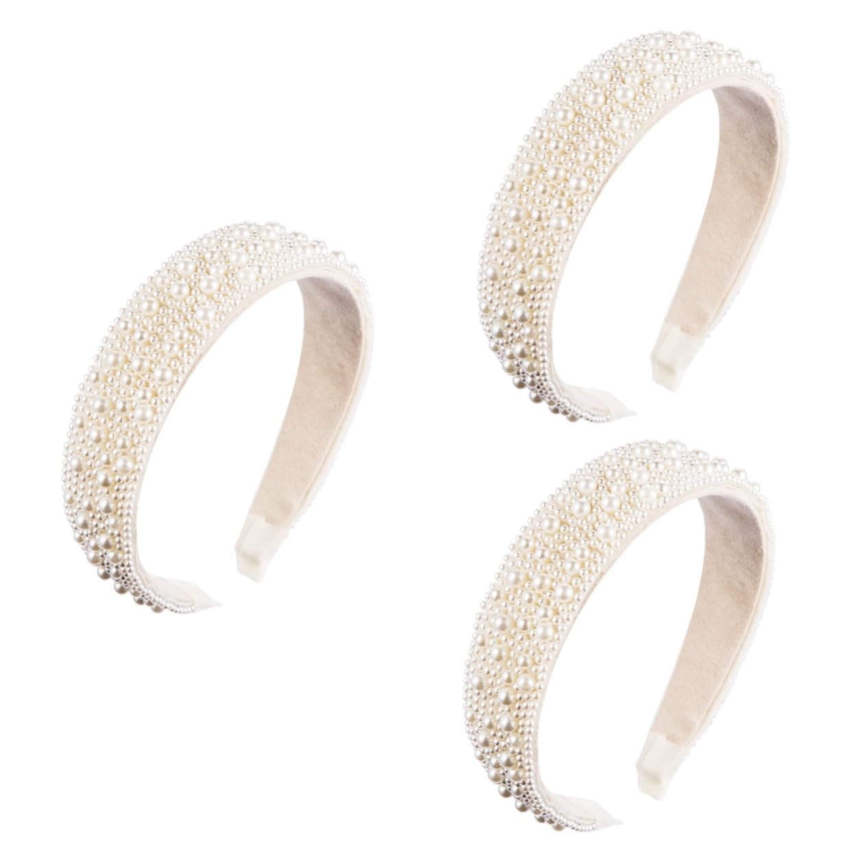 Housoutil 3pezzi Cerchietto Elegante Perle Artificiali Per Donna Accessorio Chic Per Occasioni Speciali e Feste