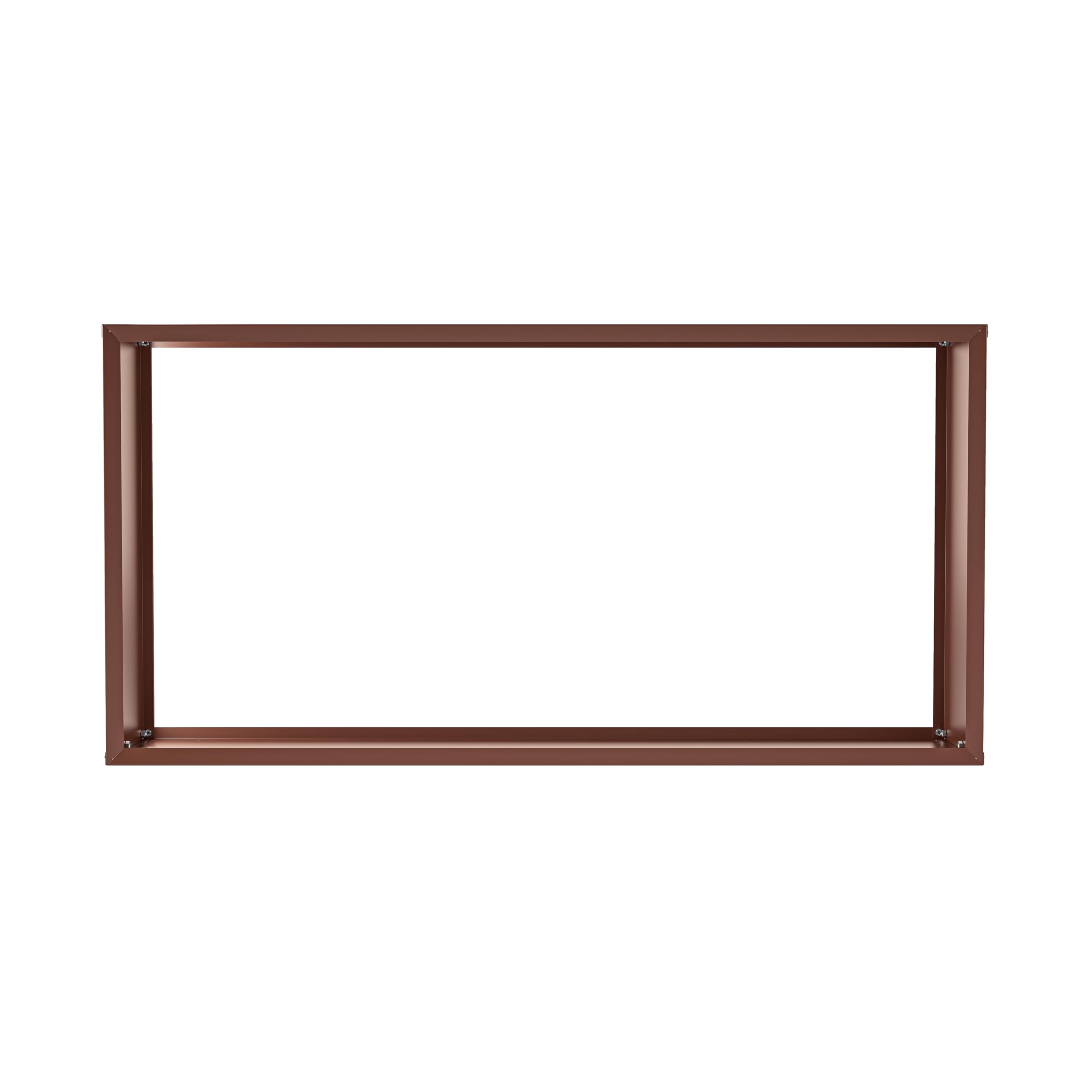 hiyard Drewniany magazyn I Wooker Wide 199 x 99 cm, regał na drewno kominkowe, wyprodukowano w Niemczech, rdzawy brąz