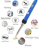 Tiny 80W Mini Iron for Crafts - Portable and Easy Iron Supplies for Clothes, T-Shirts, Shoes, Hats - Adjustable Temperature (Blue) - Image 2