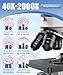 PalliPartners Compound Microscope for Adults & Kids - 100X-2000X High-Power Biological Microscope for Students, School Lab & Home Education, with Slides Set & Phone Adapter (White)