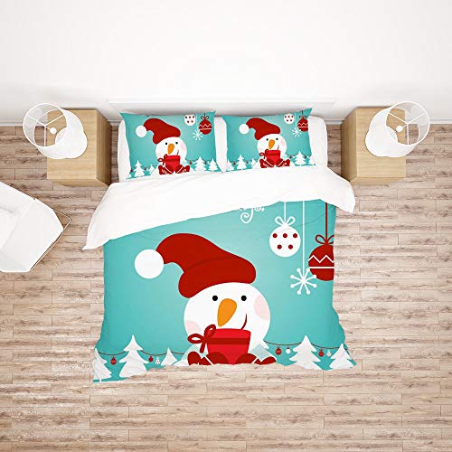 Parure de lit 1 personne toutes saisons en polyester doux Motif 1