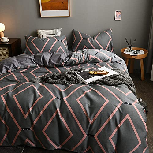 Wczdj Linen Duvet Cover Set,Cotton Children Bedding Sets Gifts, Printed Duvet Cover Sets For Kids Girls Boys Zebra Dark Gray Twin 1.5M Bed #TOP3